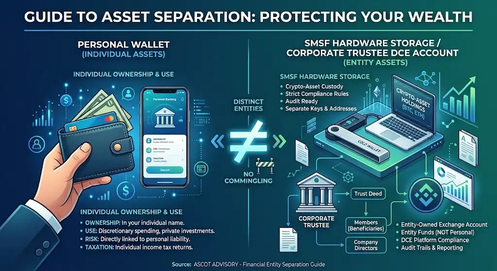 Regulation 4.09A asset separation framework for Self-Managed Super Funds holding crypto